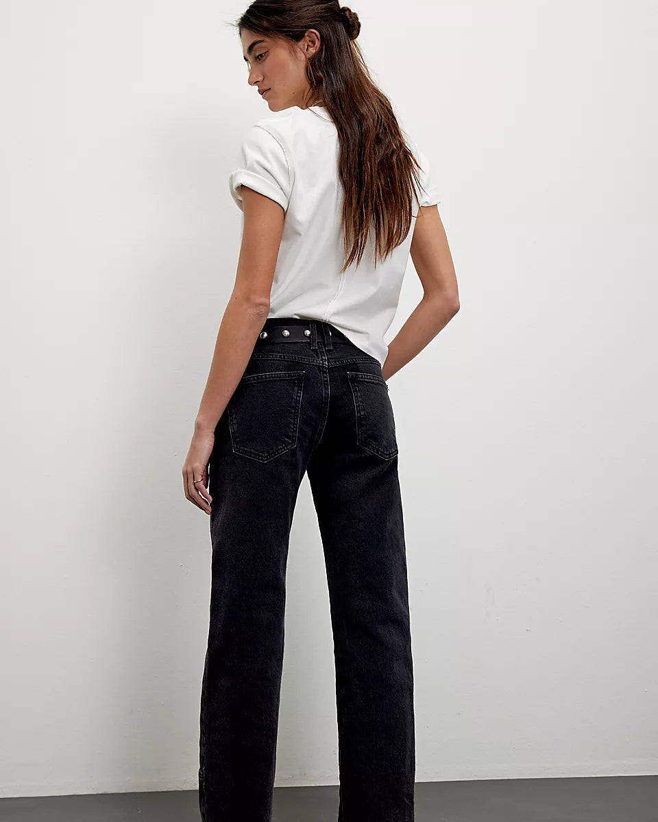 FREE PEOPLE RISK TAKER MID/RISE STRAIGHT JEANS - MAIN SQUEEZE
