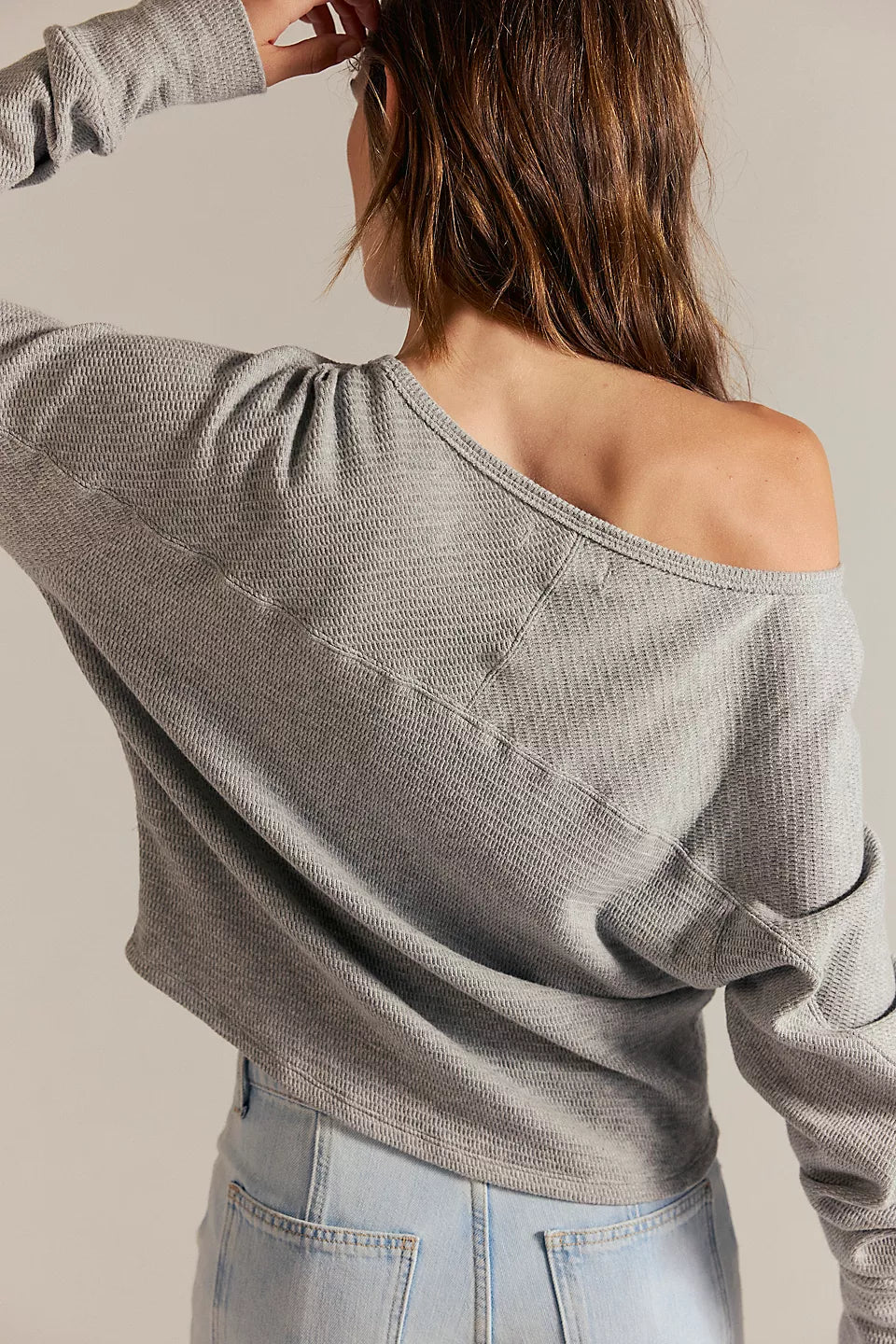 FREE PEOPLE JESS LONG SLEEVE - HEATHER GREY