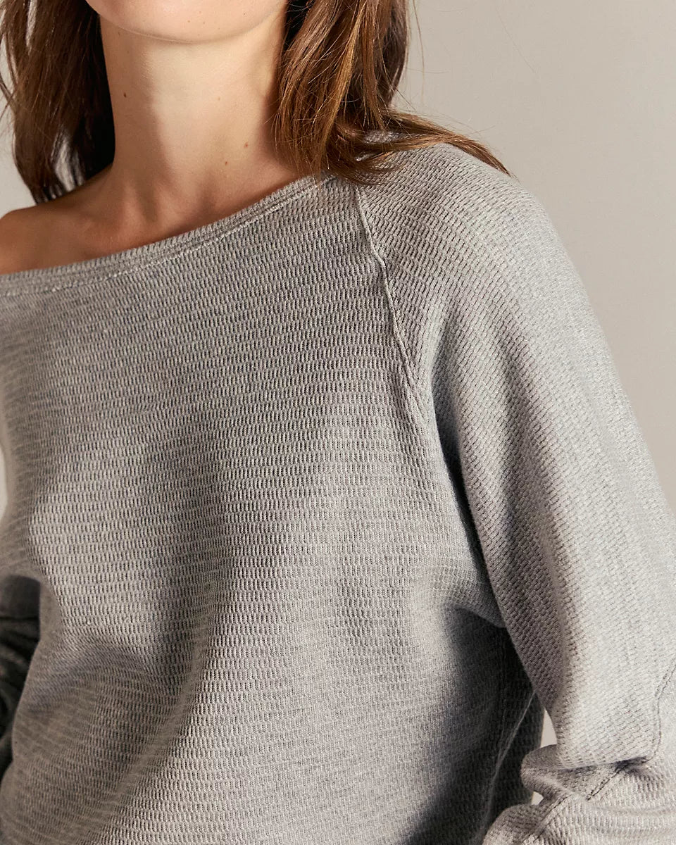 FREE PEOPLE JESS LONG SLEEVE - HEATHER GREY