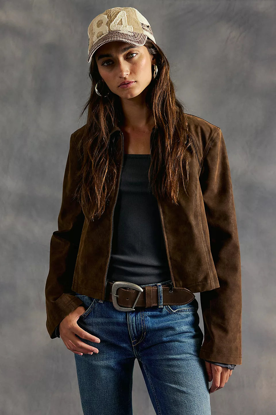FREE PEOPLE RIVER VEGAN JACKET - DOUBLE ESPRESSO