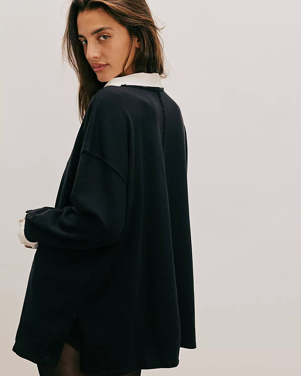 FREE PEOPLE GIANNA TWOFER TOP - BLACK COMBO