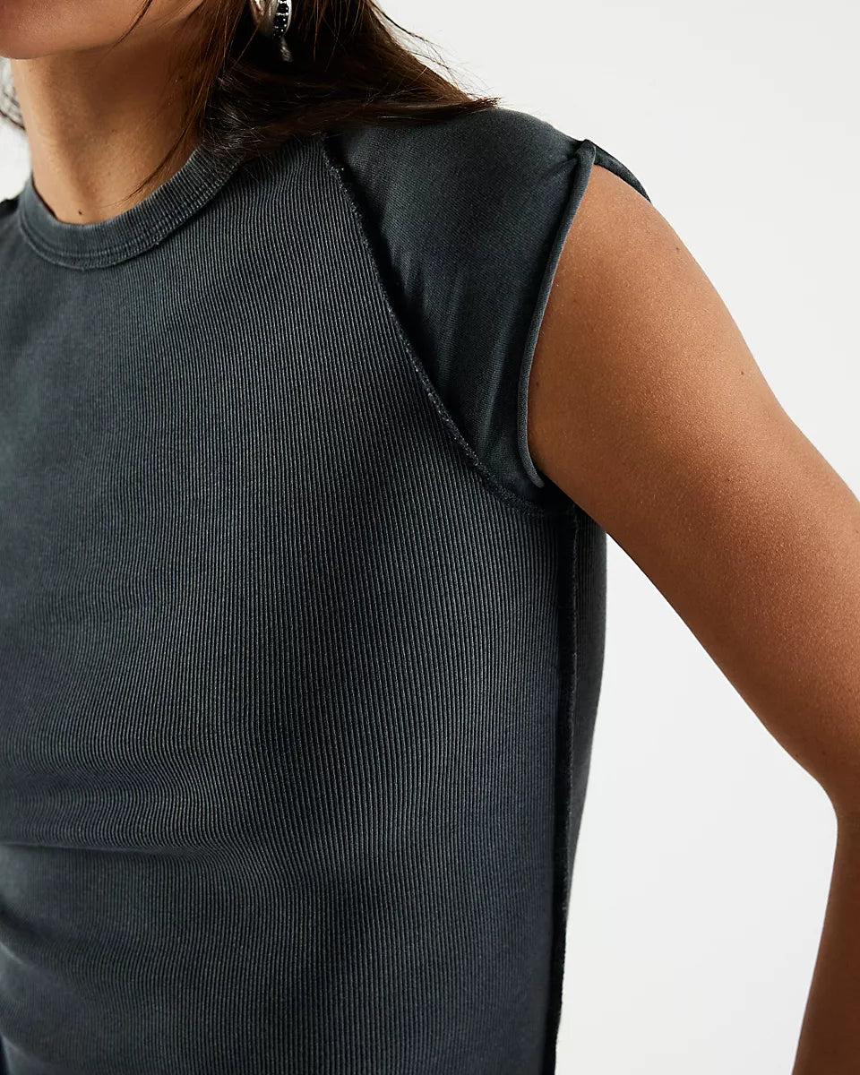 FREE PEOPLE EVER HAD TEE - BLACK