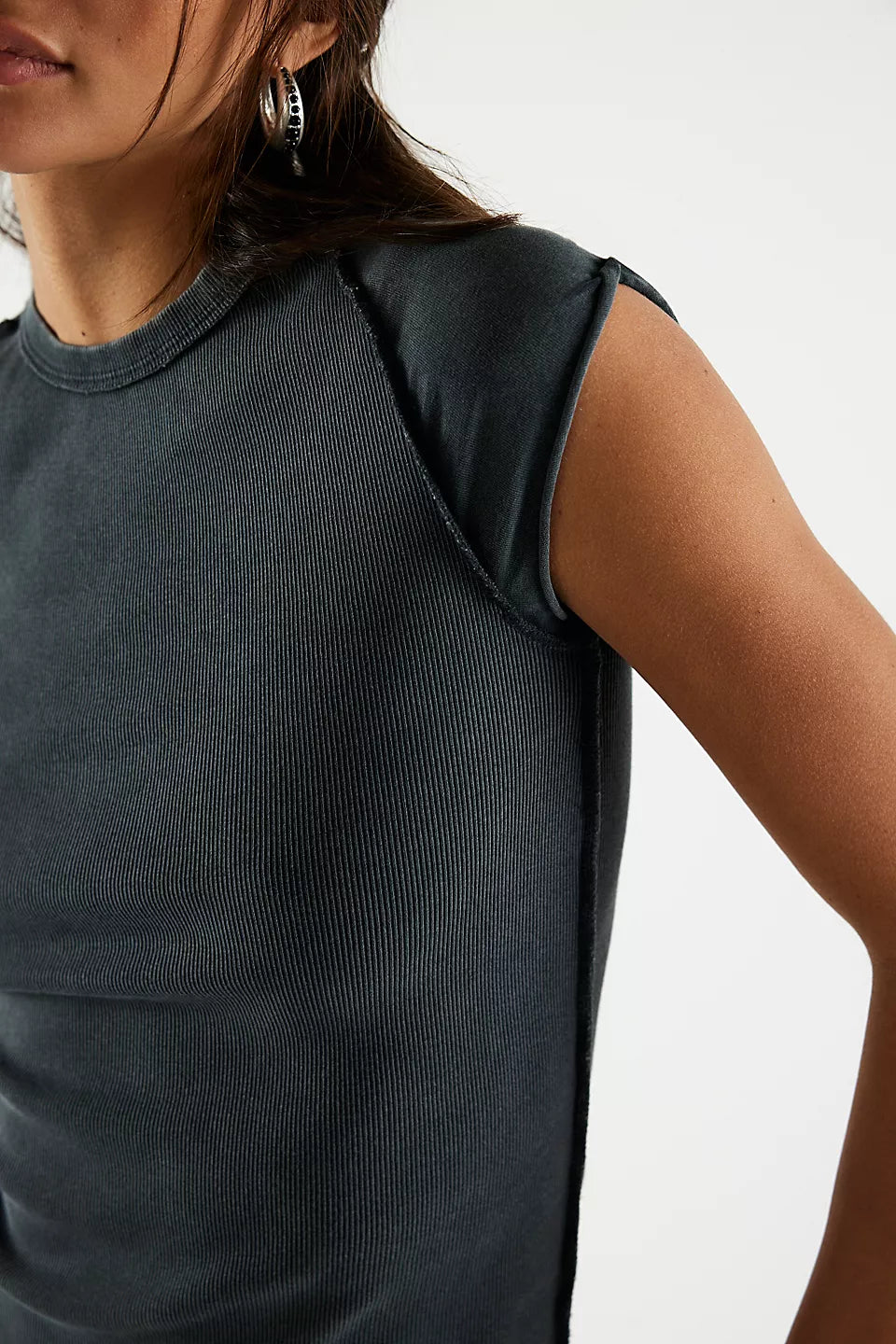 FREE PEOPLE EVER HAD TEE - BLACK