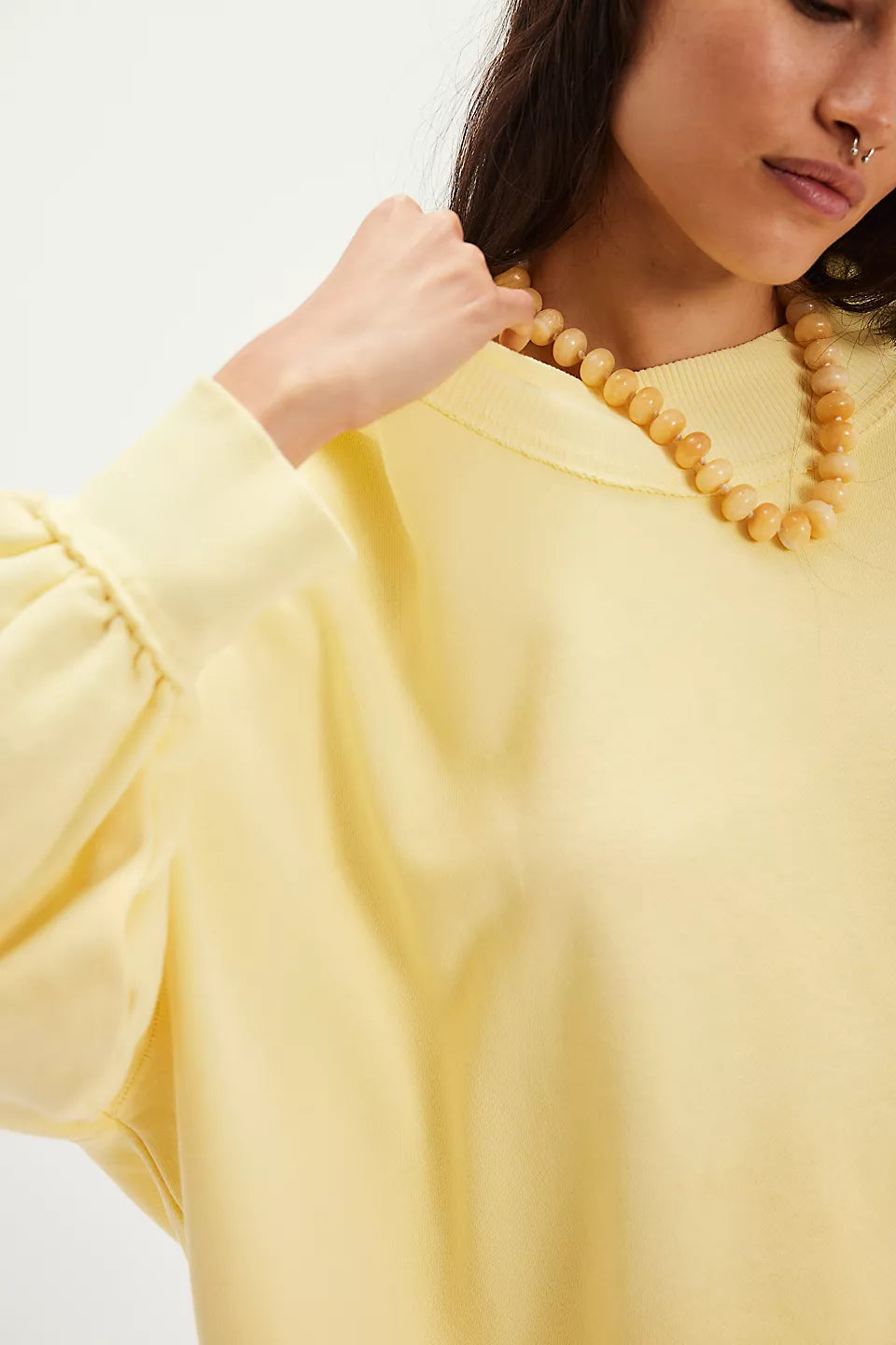 FREE PEOPLE PALM SPRINGS TURTLENECK - BANANA CREAM