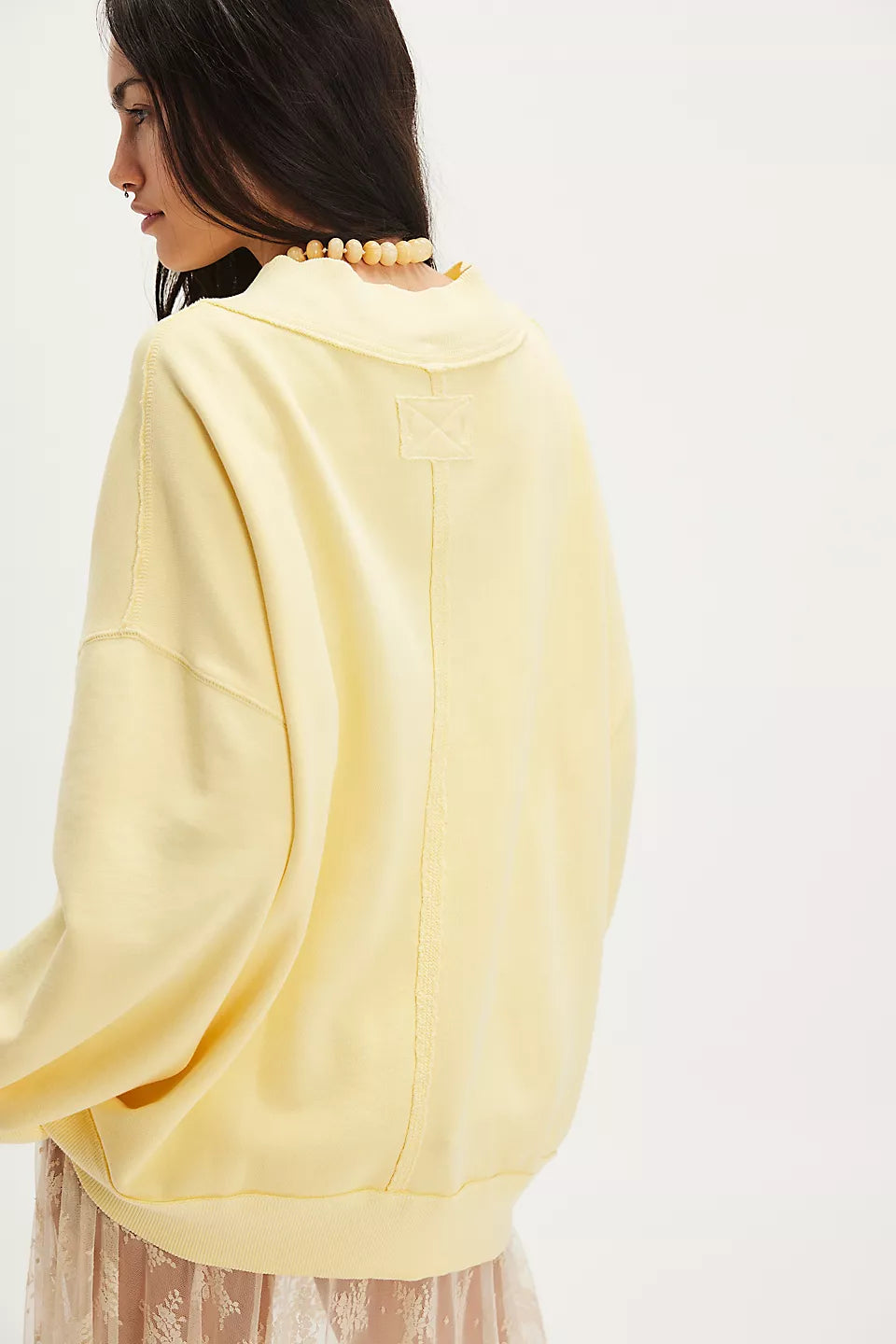 FREE PEOPLE PALM SPRINGS TURTLENECK - BANANA CREAM