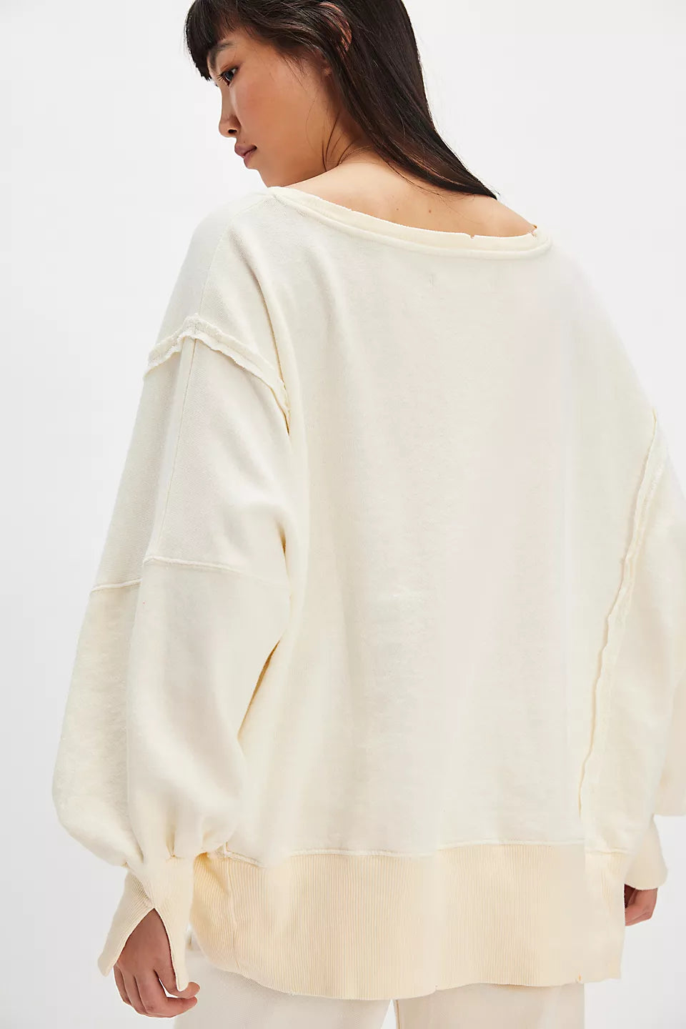 FREE PEOPLE GRAPHIC CAMDEN PULLOVER - SARDINE COMBO
