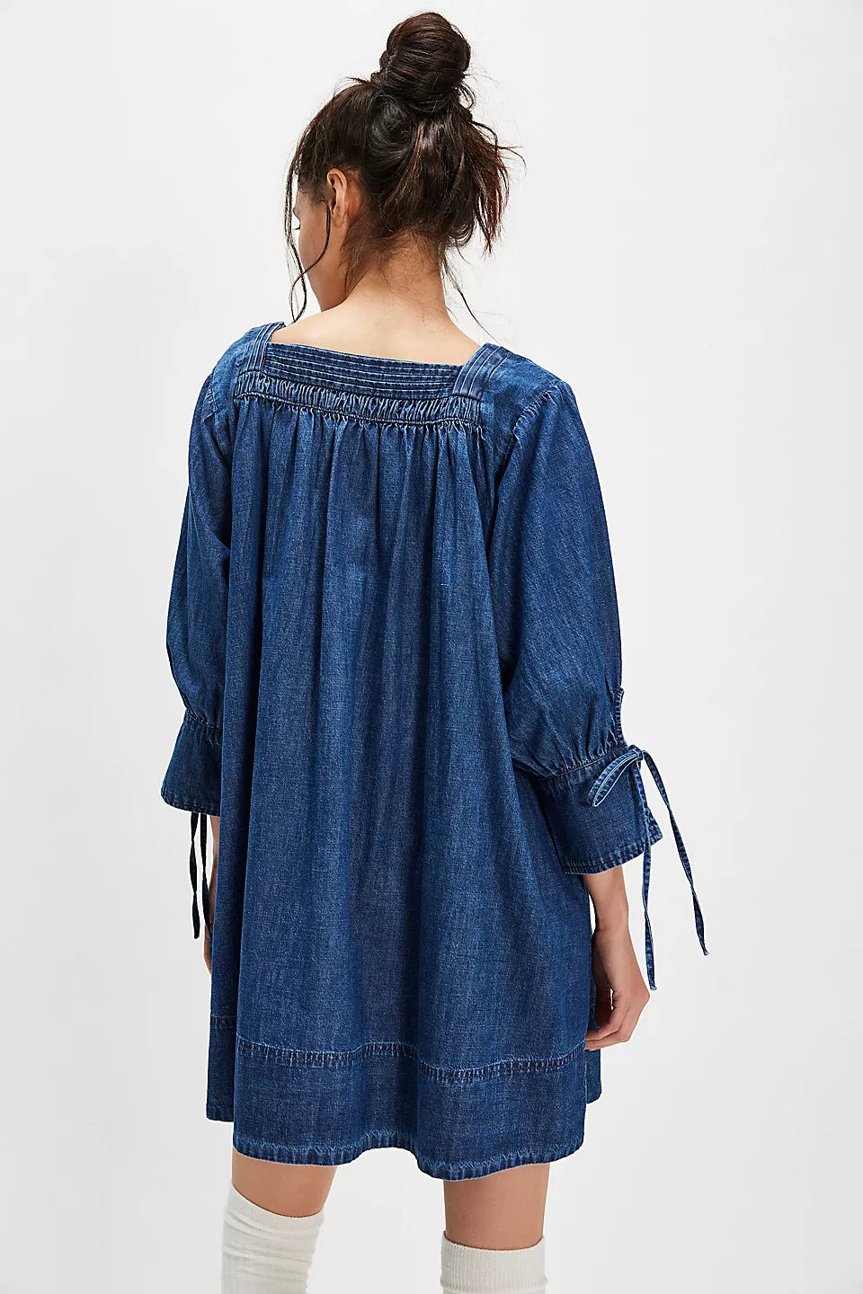 FREE PEOPLE SENORA DENIM DRESS - MIDNIGHT RINSE