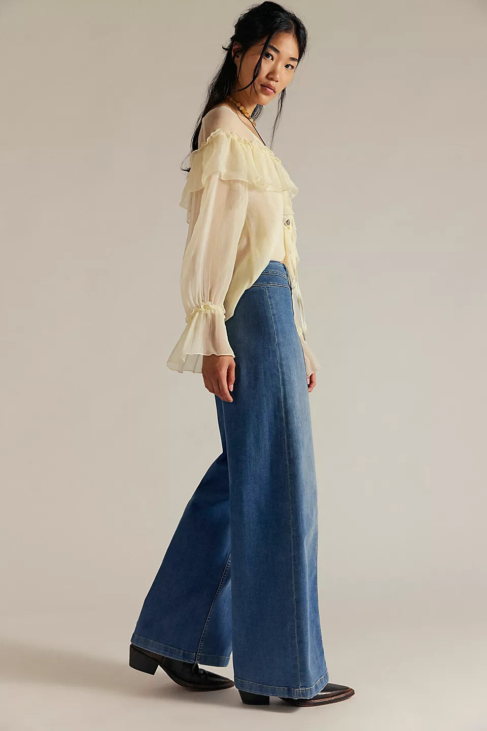 FREE PEOPLE LIBRE WIDE LEG PANT - GOODIE GOODIE