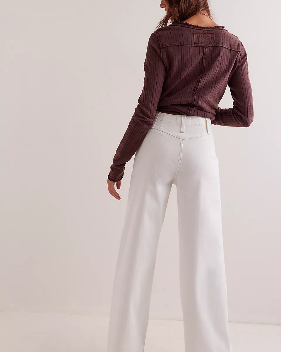 FREE PEOPLE LIBRE WIDE LEG PANT - ISLAND LIGHTS