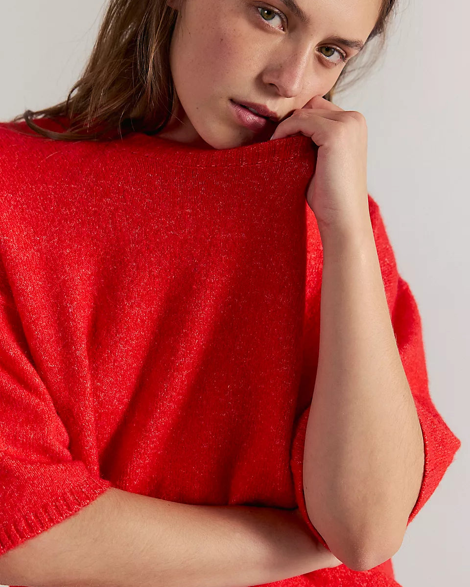 FREE PEOPLE MARGOT SWEATER - CHERRY POP MELANGE