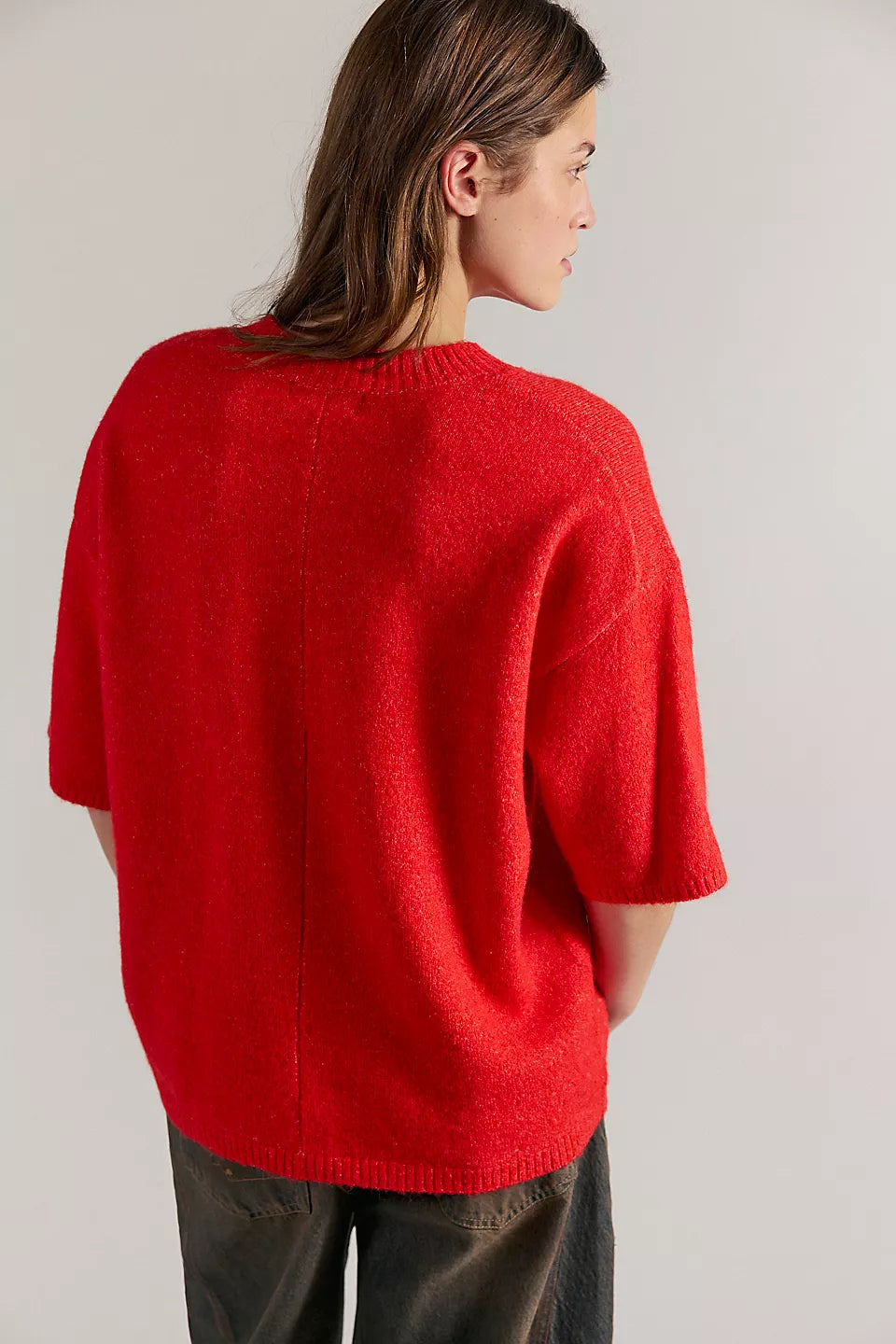 FREE PEOPLE MARGOT SWEATER - CHERRY POP MELANGE