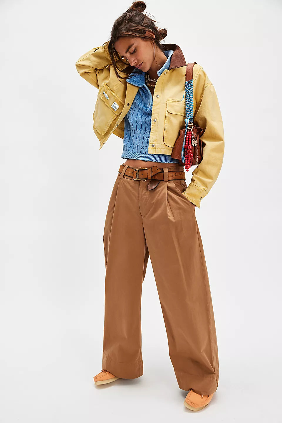 FREE PEOPLE MARTHA WORKWEAR JACKET - RATTAN