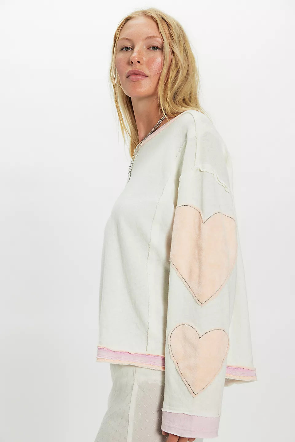 FREE PEOPLE YOU'RE A STAR TEE - MINT HEART COMBO