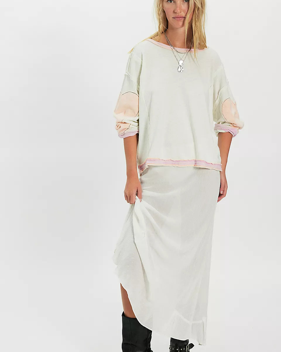 FREE PEOPLE YOU'RE A STAR TEE - MINT HEART COMBO