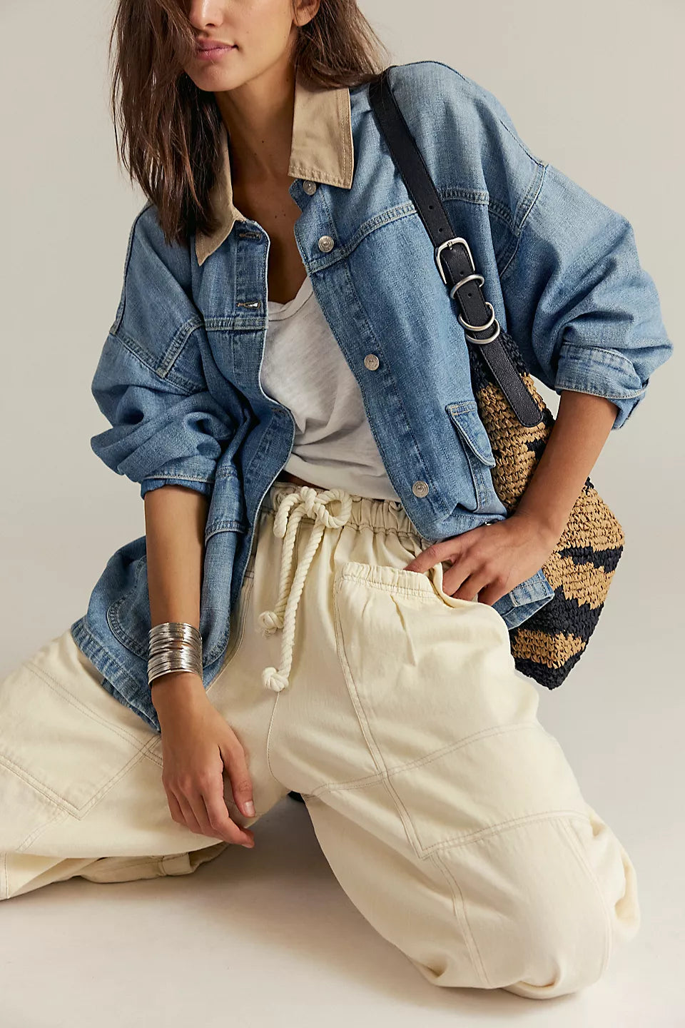 FREE PEOPLE LEMON DENIM JACKET - BERRY BLUES