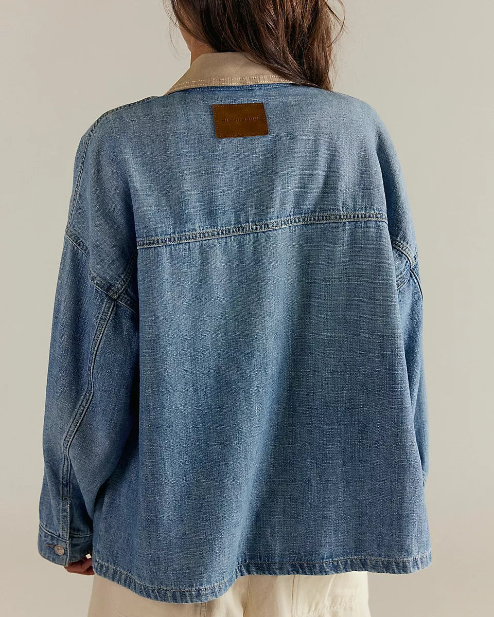 FREE PEOPLE LEMON DENIM JACKET - BERRY BLUES