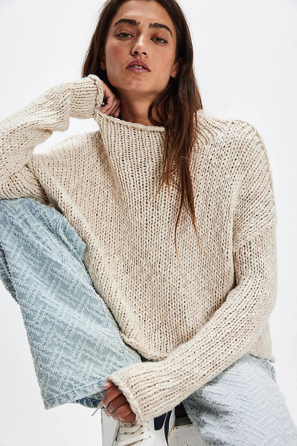 FREE PEOPLE OPAL SWEATER - TEA