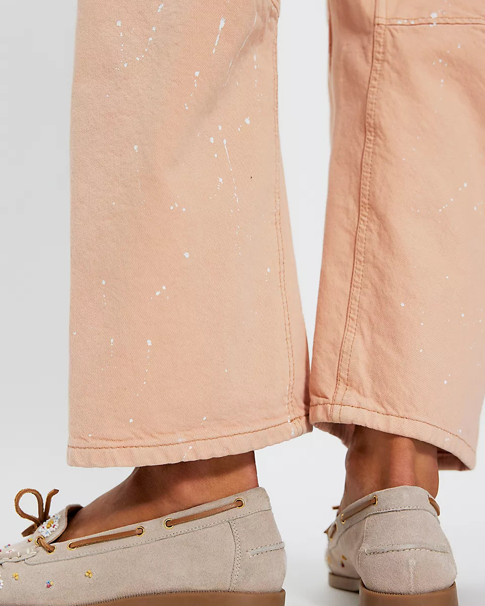 FREE PEOPLE SANDY SEED BEAD BOAT SHOES - OYSTER COVE SUEDE