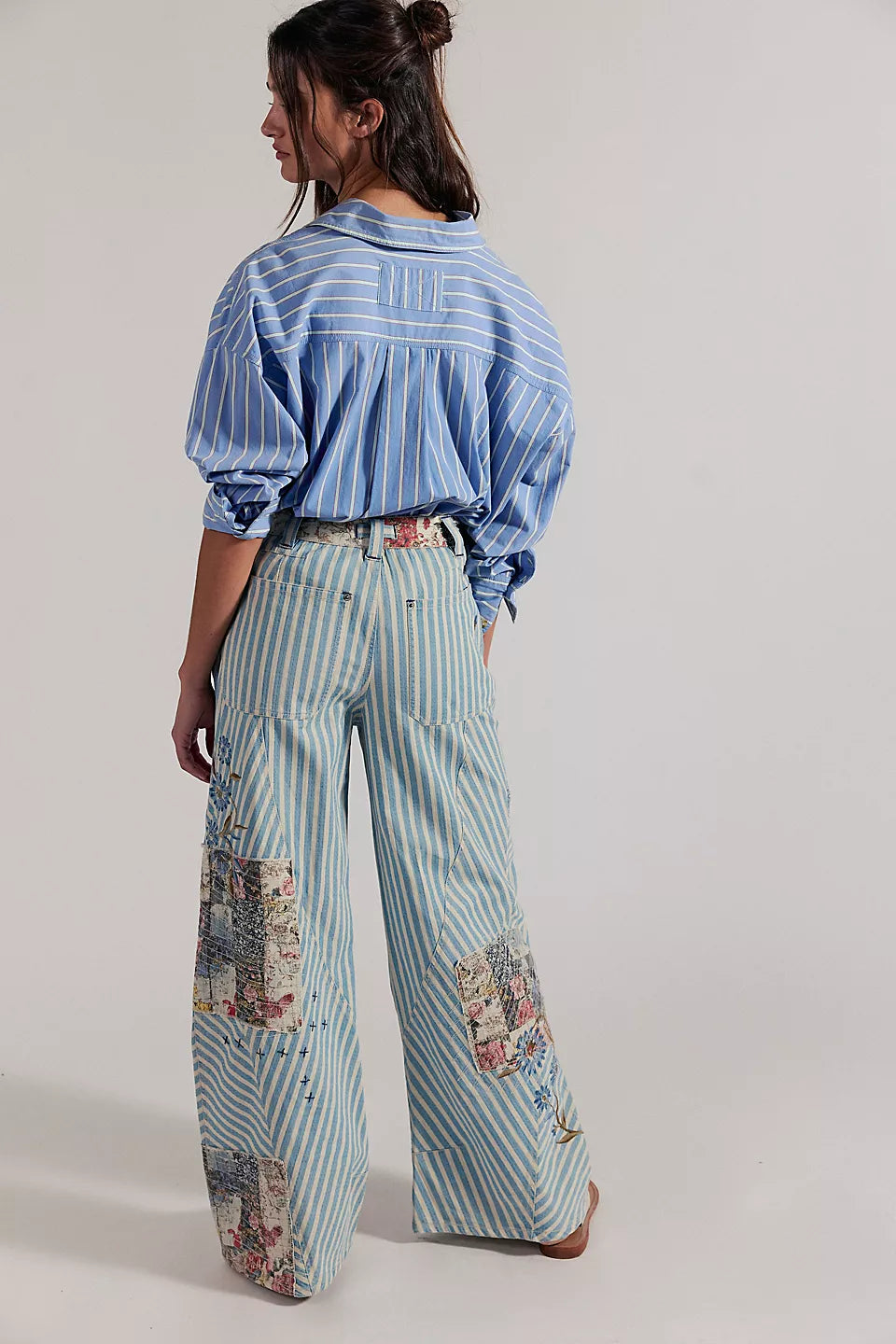 FREE PEOPLE RUNYON PATCHED PANT - WEST RIDGE