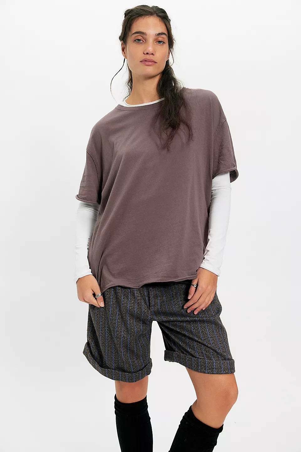 FREE PEOPLE NINA TEE - MOCHACCINO