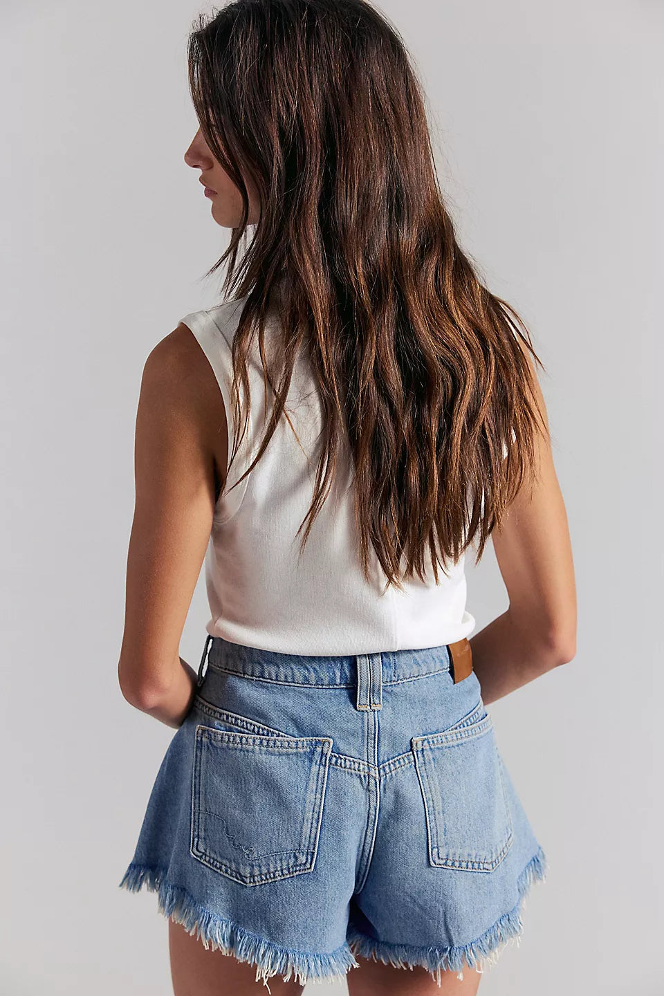 FREE PEOPLE SPARKS FLY DENIM SHORTS - MEADOWBROOKE
