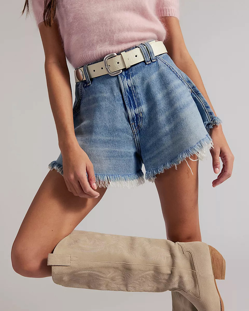 FREE PEOPLE SPARKS FLY DENIM SHORTS - MEADOWBROOKE