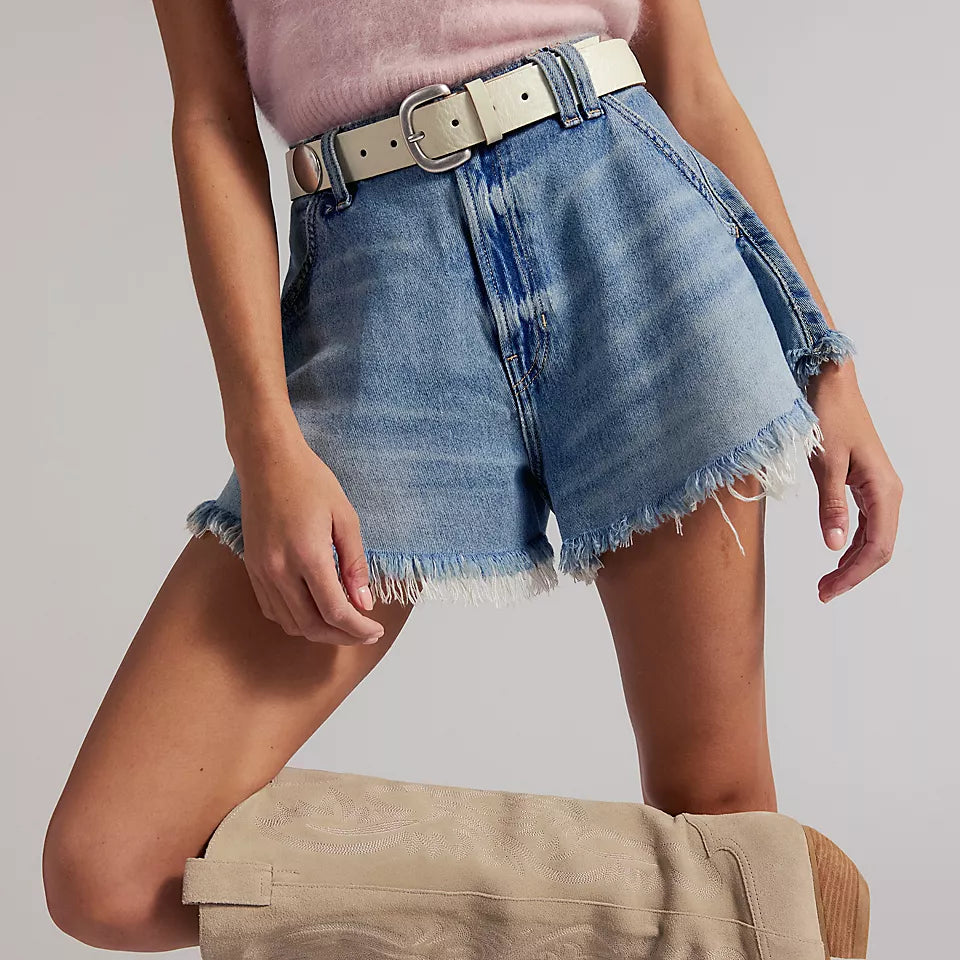 FREE PEOPLE SPARKS FLY DENIM SHORTS - MEADOWBROOKE
