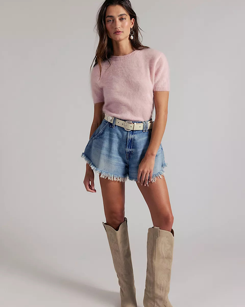 FREE PEOPLE SPARKS FLY DENIM SHORTS - MEADOWBROOKE