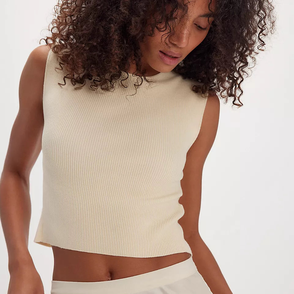 FREE PEOPLE BACK TO BACK TEE - ANTIQUE IVORY