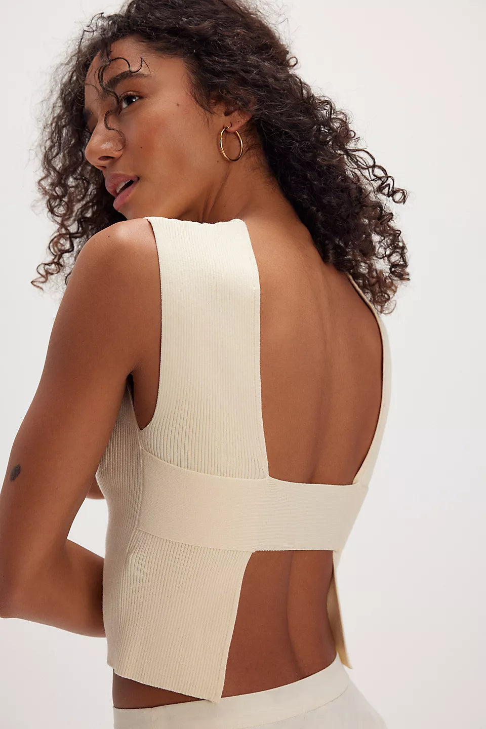 FREE PEOPLE BACK TO BACK TEE - ANTIQUE IVORY