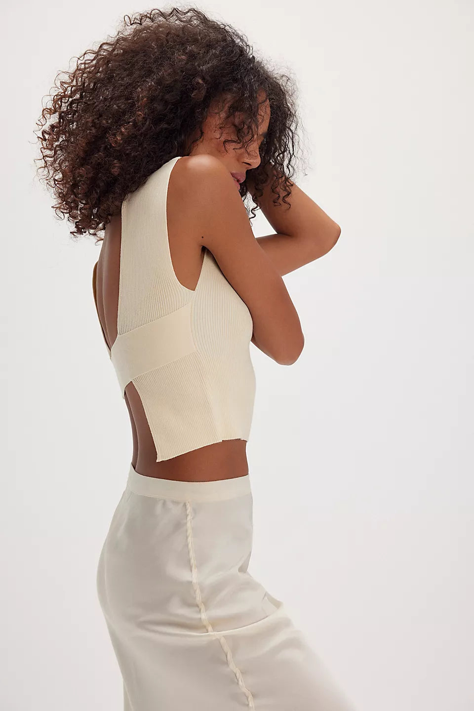 FREE PEOPLE BACK TO BACK TEE - ANTIQUE IVORY