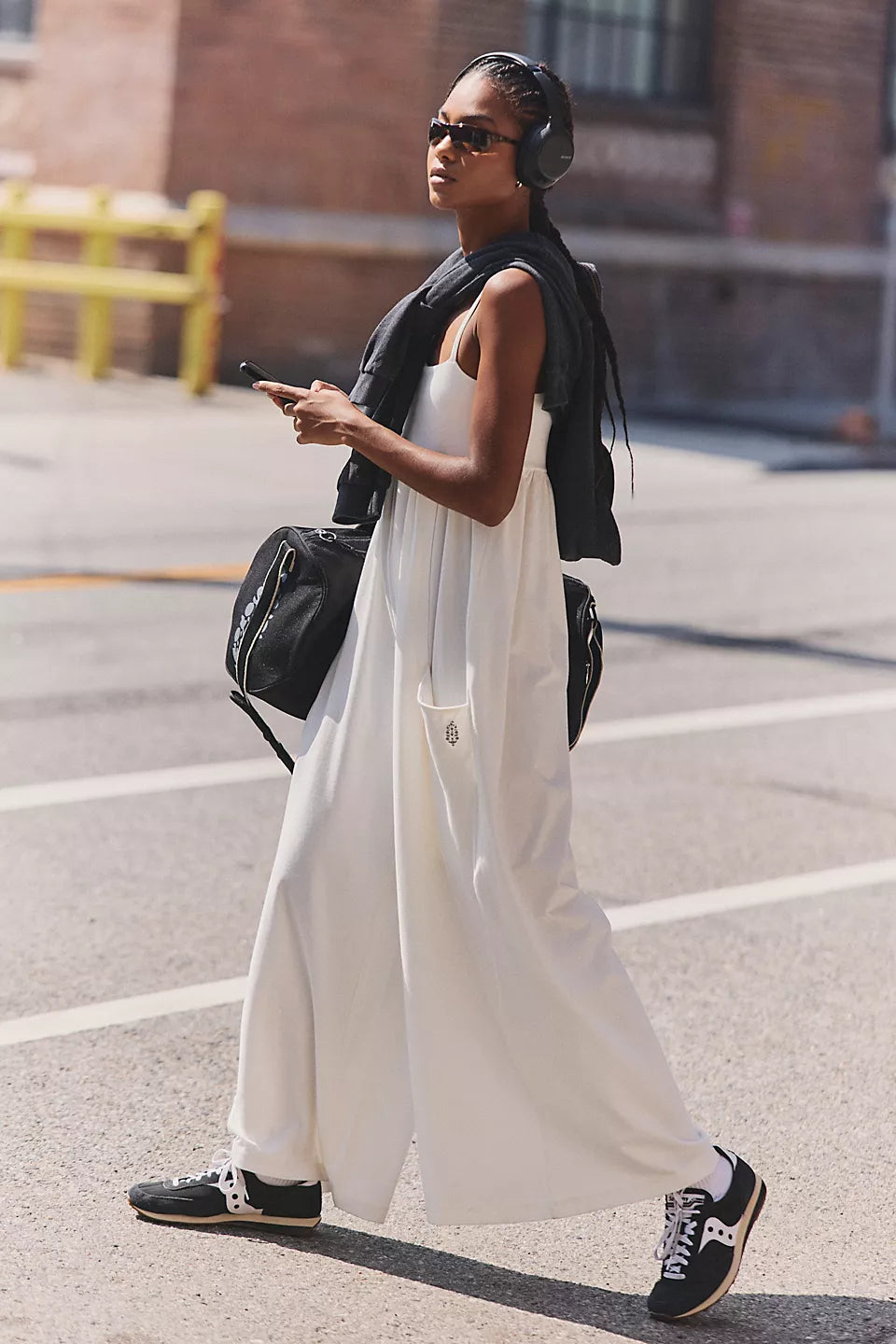 FREE PEOPLE HOT SHOT STRAPPY ONESIE - IVORY