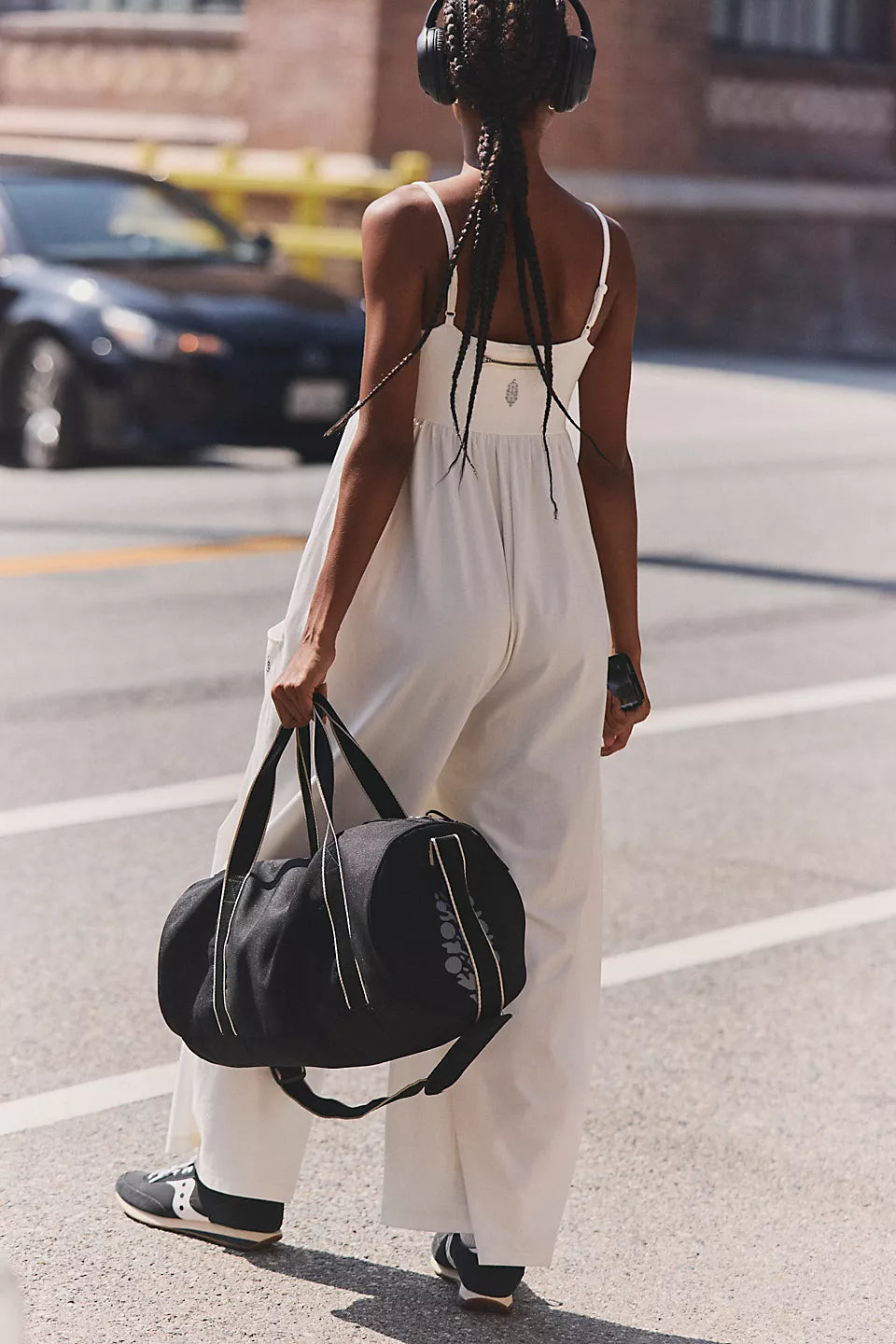 FREE PEOPLE HOT SHOT STRAPPY ONESIE - IVORY