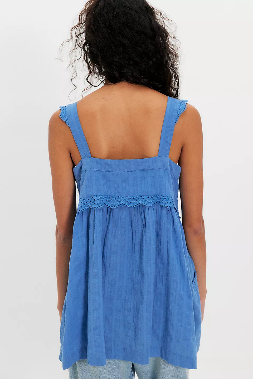 FREE PEOPLE FARRAH EMBROIDERED TUNIC - COLD RIVER