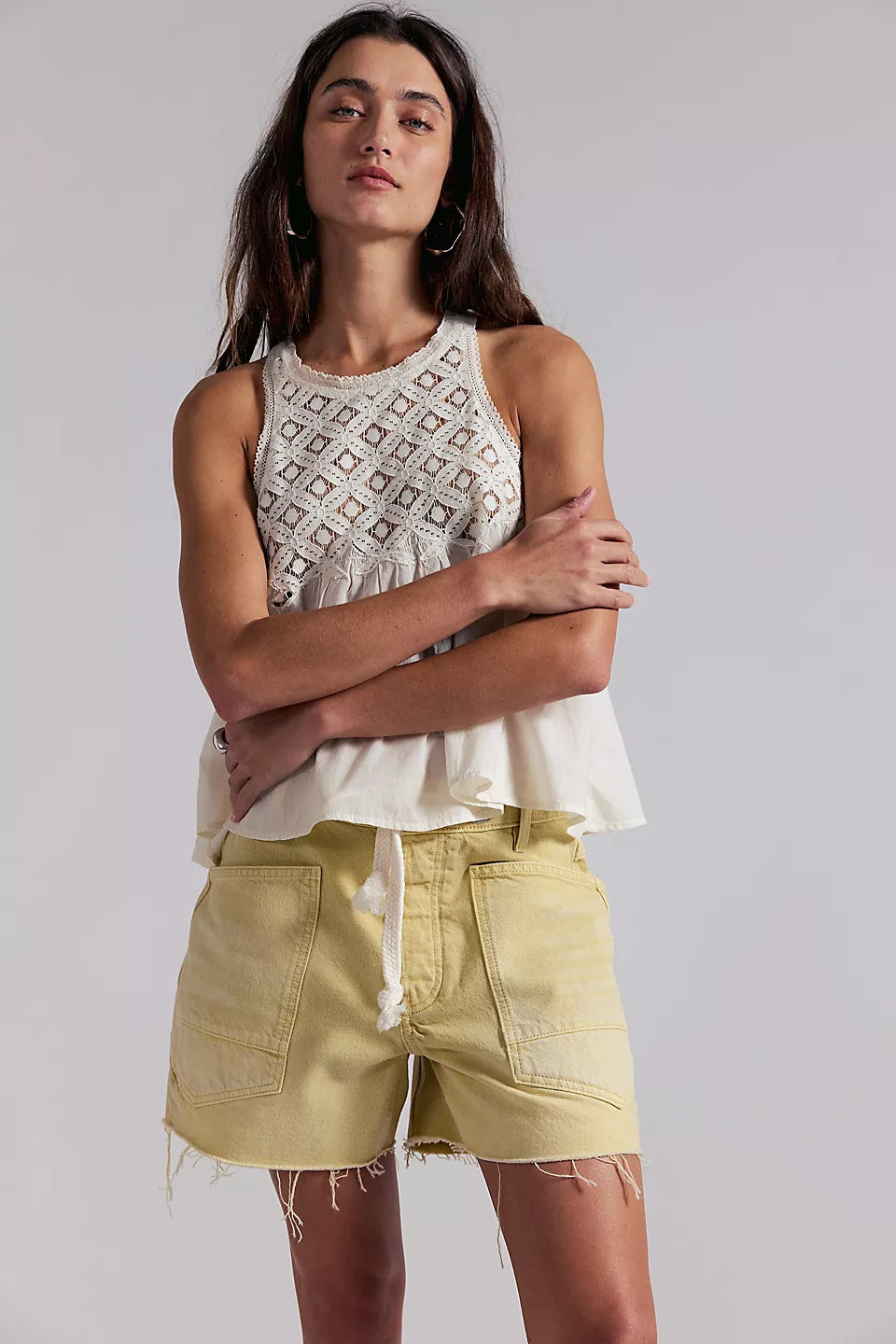 FREE PEOPLE MOXIE SHORTS - WHIPPED BUTTER