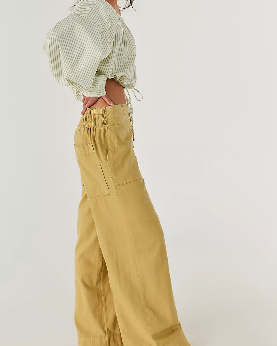 FREE PEOPLE BREEZY DENIM PULL ON - ANTELOPE