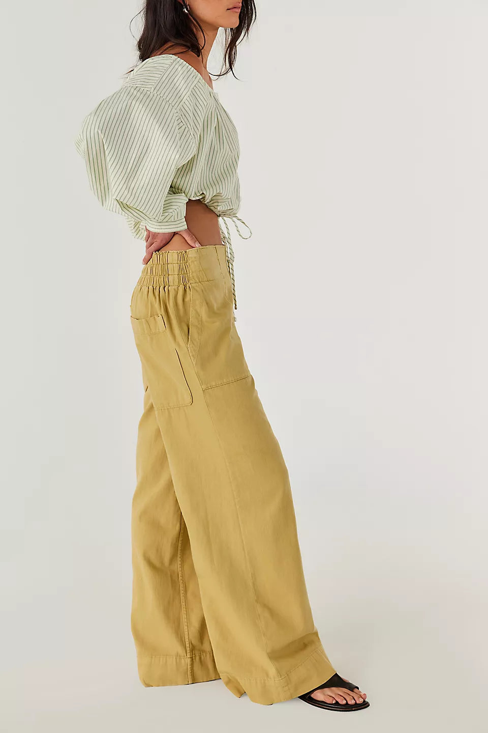 FREE PEOPLE BREEZY DENIM PULL ON - ANTELOPE