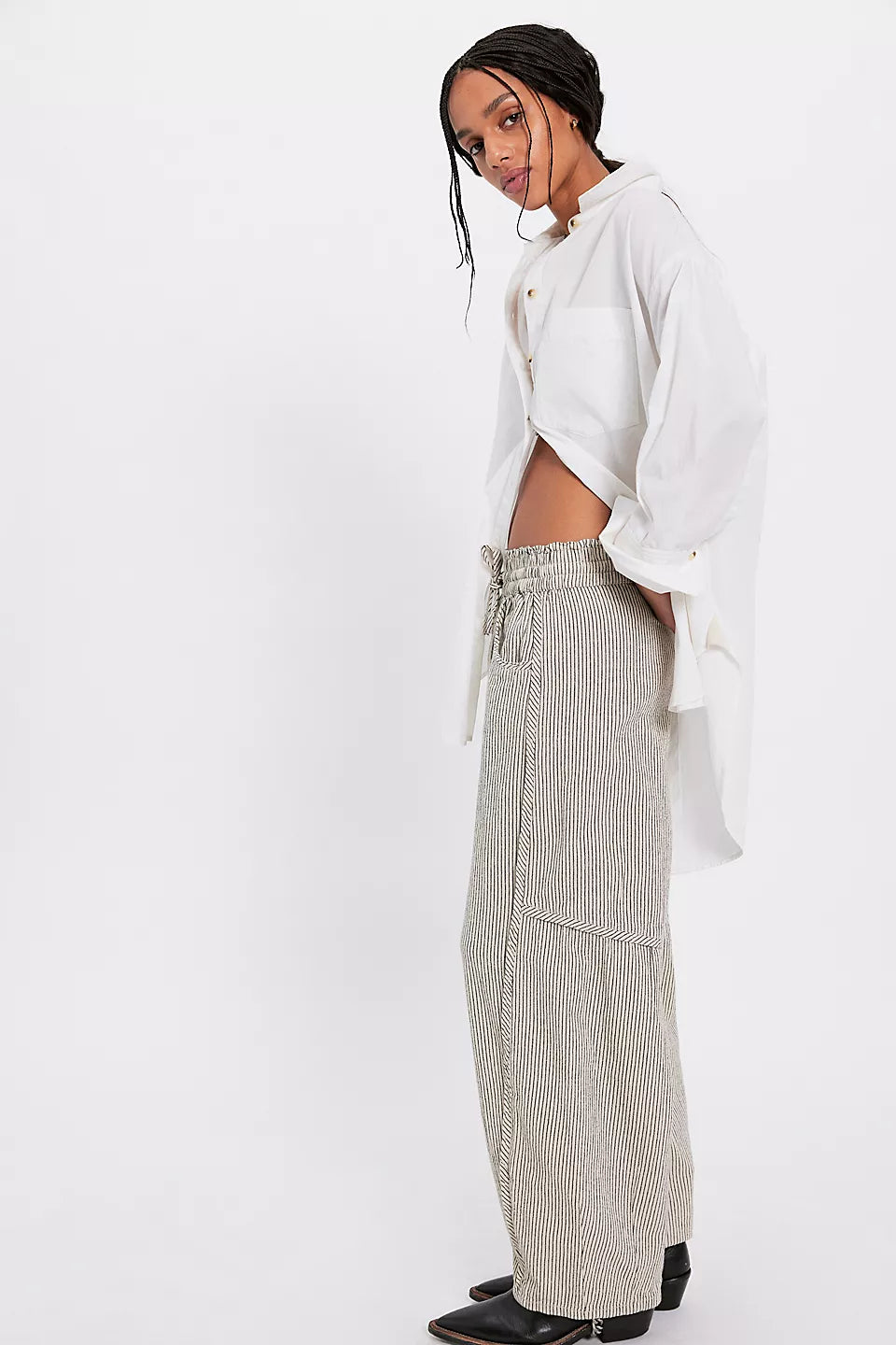 FREE PEOPLE SOMETHING GOOD PANT - IVORY COMBO