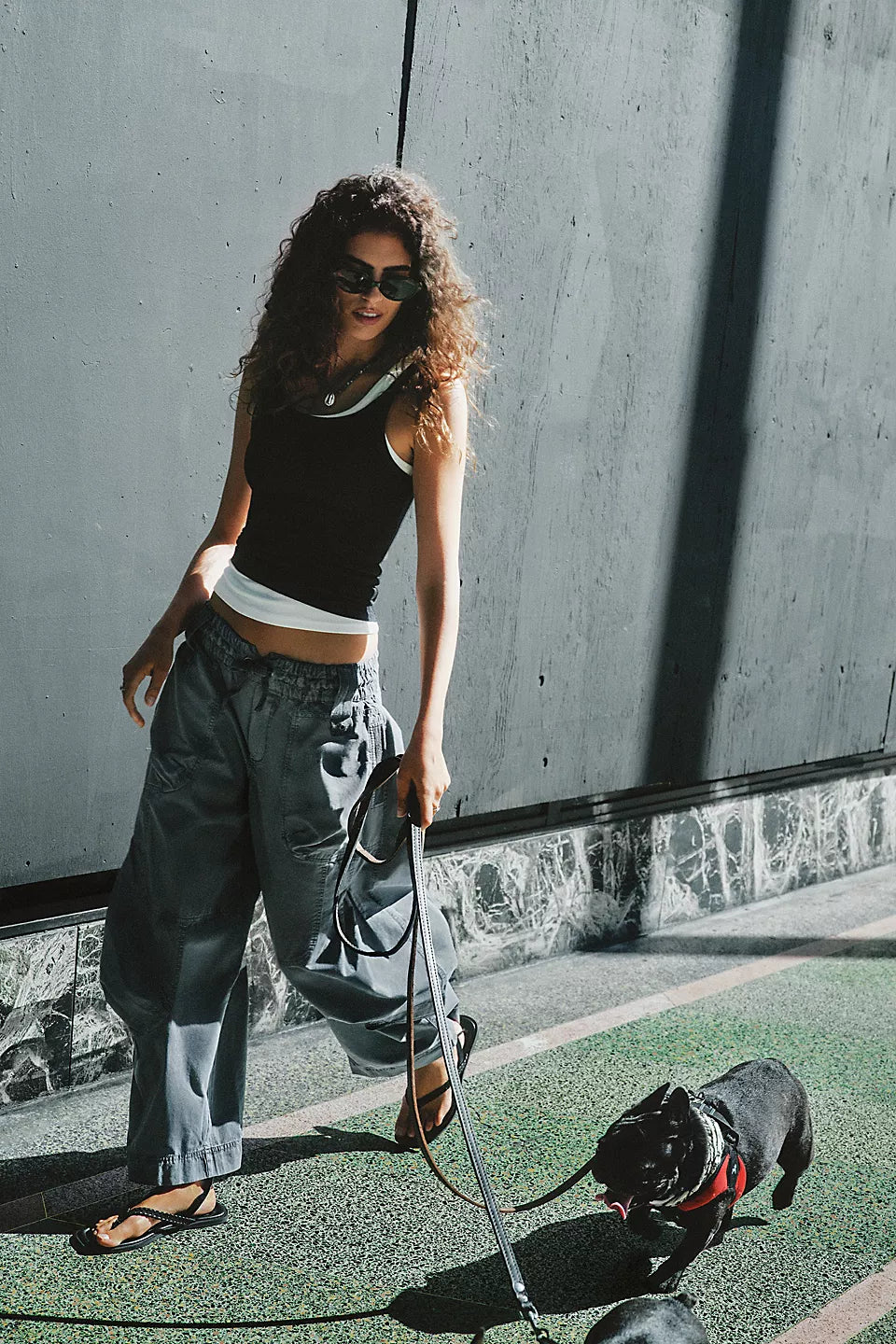 FREE PEOPLE ONSET PARACHUTE PANT - STEEL