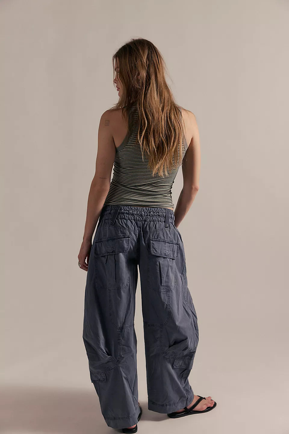 FREE PEOPLE ONSET PARACHUTE PANT - STEEL