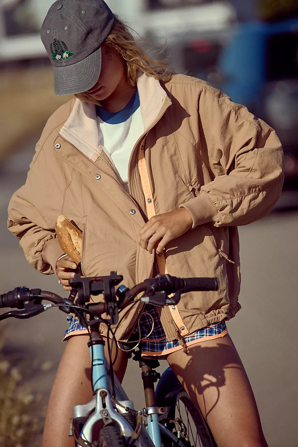 FREE PEOPLE FIELD TRIPPER JACKET - LIGHT CAMEL COMBO