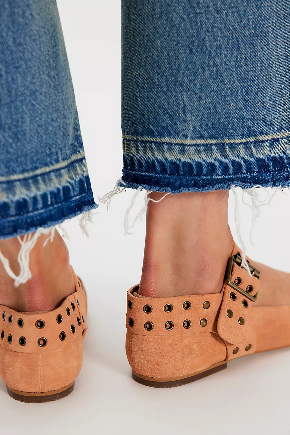 FREE PEOPLE MAGGIE MARY JANE FLAT - ROSE SUEDE