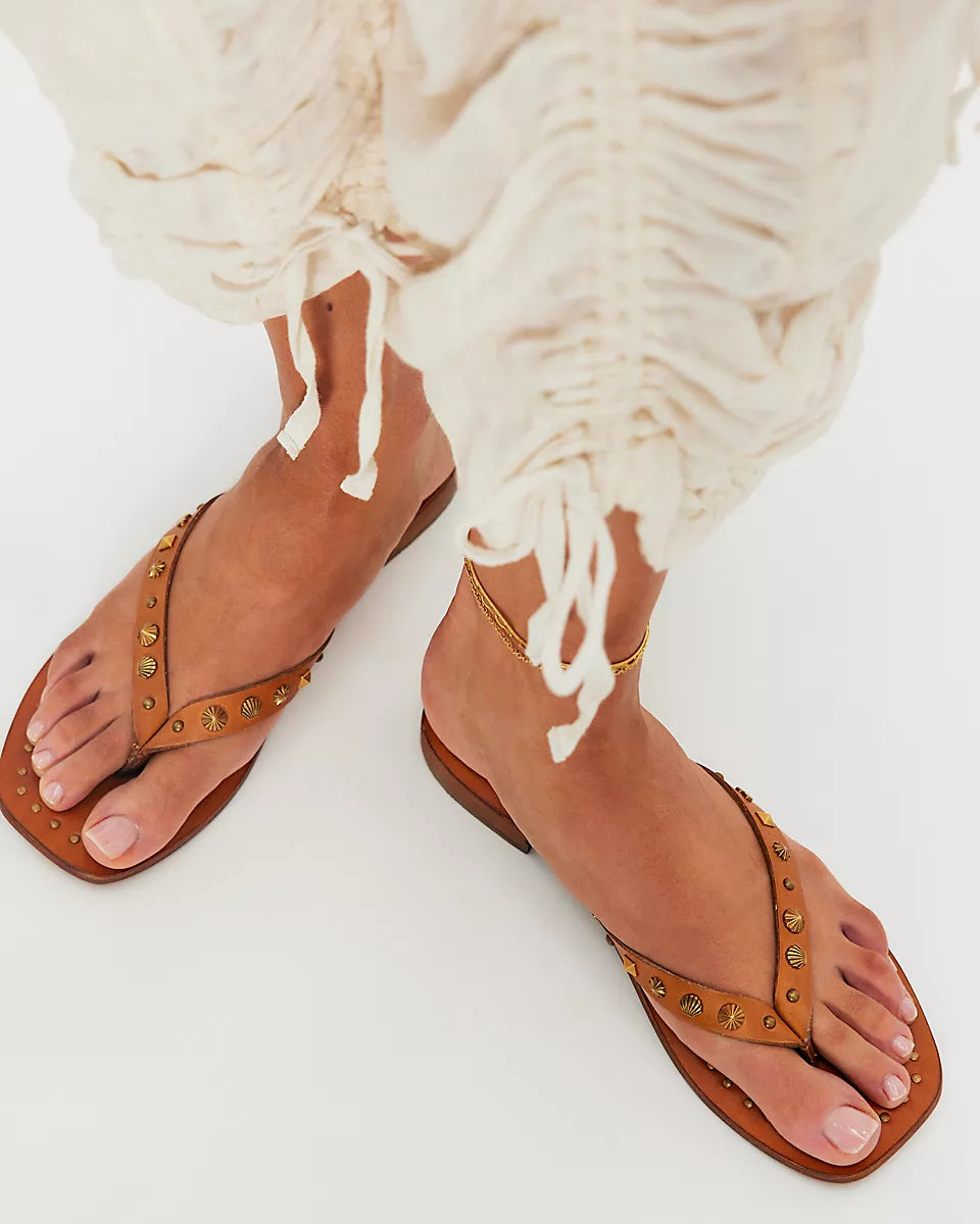 FREE PEOPLE TIDE FLIP FLOP - LUGGAGE LEATHER