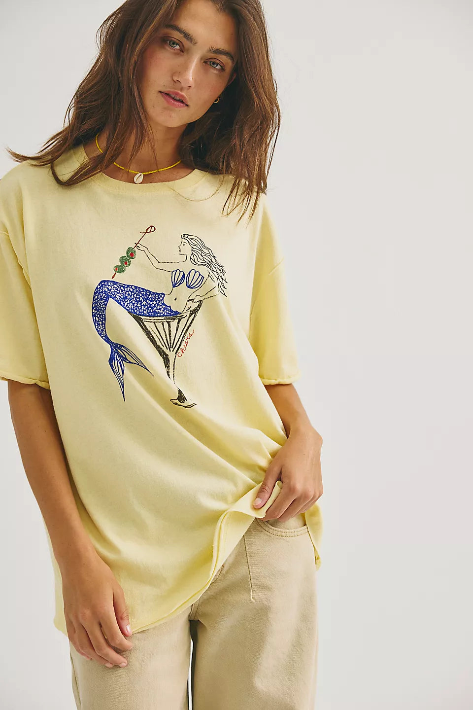 FREE PEOPLE BEST COAST TEE - MERMAID COMBO