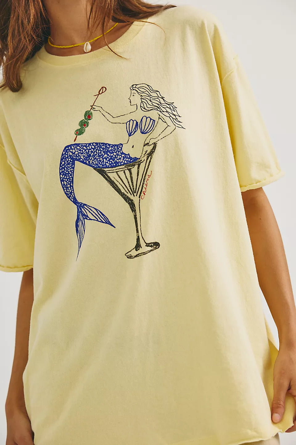 FREE PEOPLE BEST COAST TEE - MERMAID COMBO