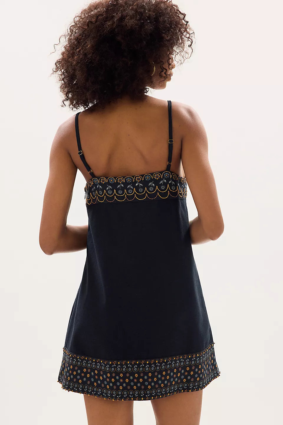 FREE PEOPLE SUNSPELL MINI DRESS - BLACK COMBO