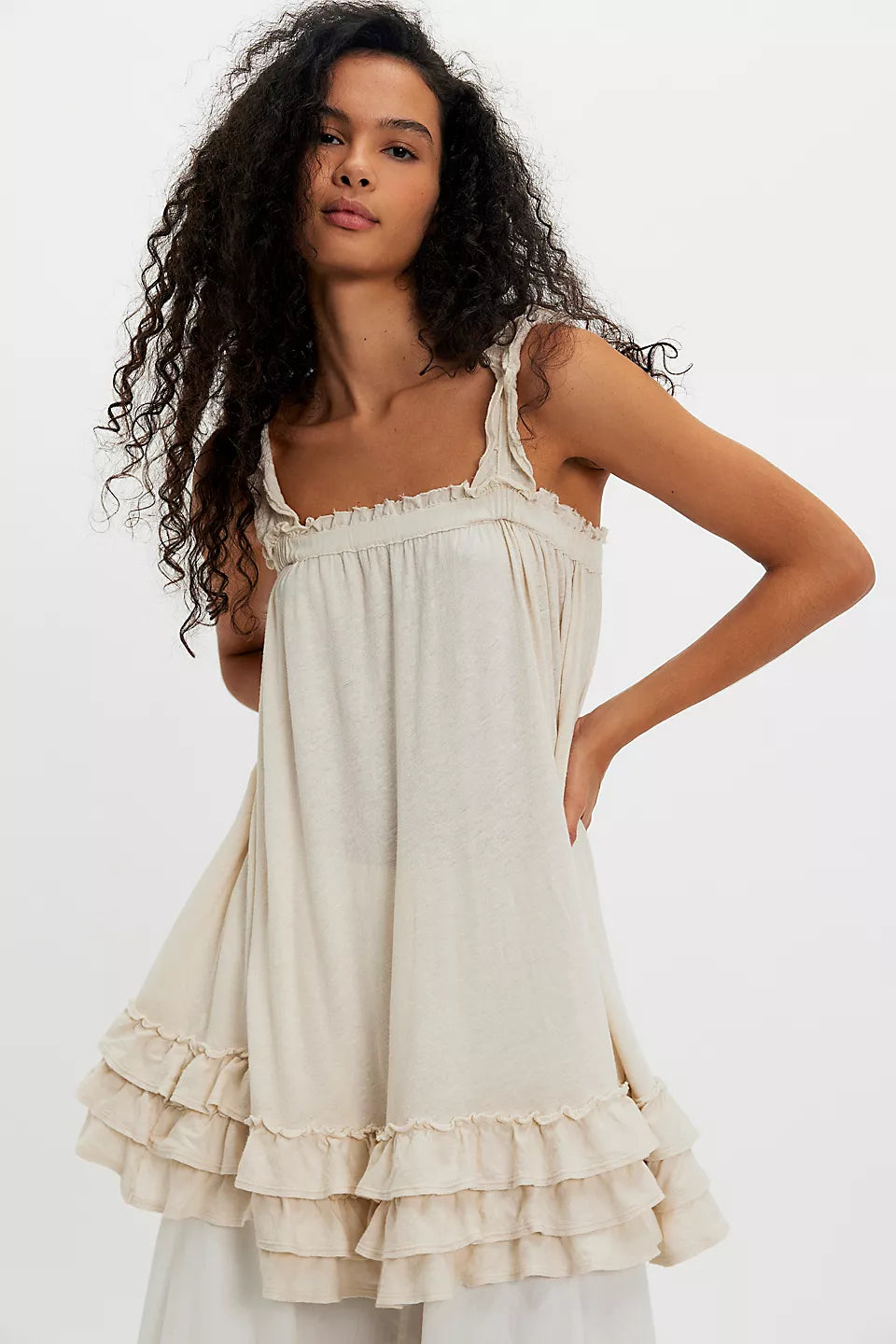 FREE PEOPLE SPRING TIDE TUNIC - TEA