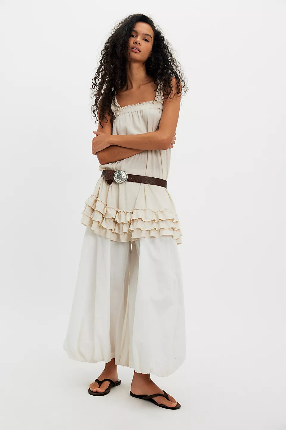 FREE PEOPLE SPRING TIDE TUNIC - TEA