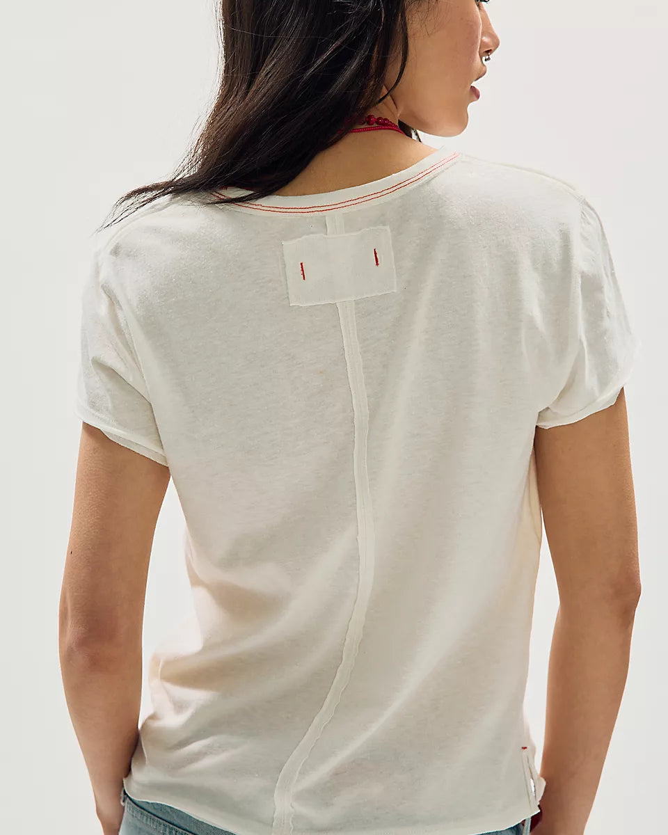 FREE PEOPLE NOVA GRAPHIC TEE - CHERRY COMBO