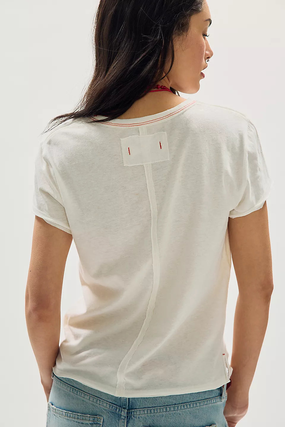 FREE PEOPLE NOVA GRAPHIC TEE - CHERRY COMBO
